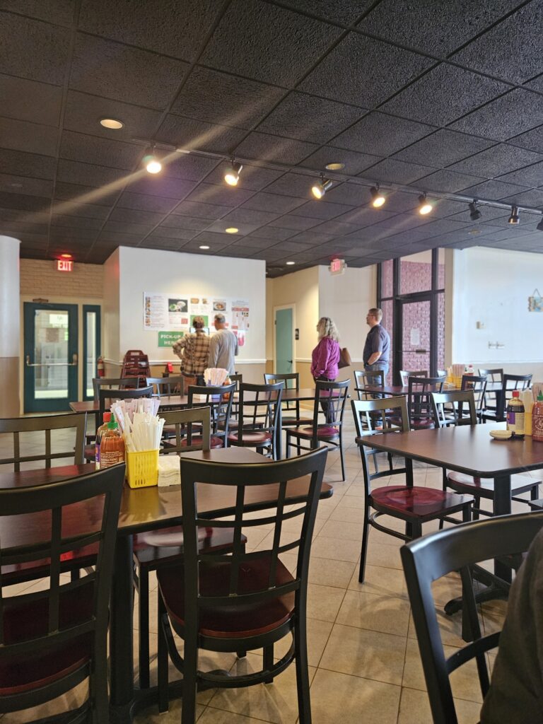 Pleasant and clean dining area